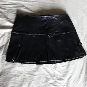 Tripp NYC Mini Pleather Pleated Skirt
